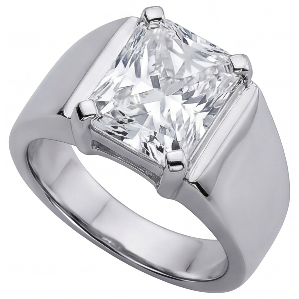 Eleganter Herren-Ring 5 Karat – Seitenansicht