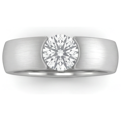 Luxuriöser Brillant Männer-Ring – 1,50 Karat 14K Weißgold