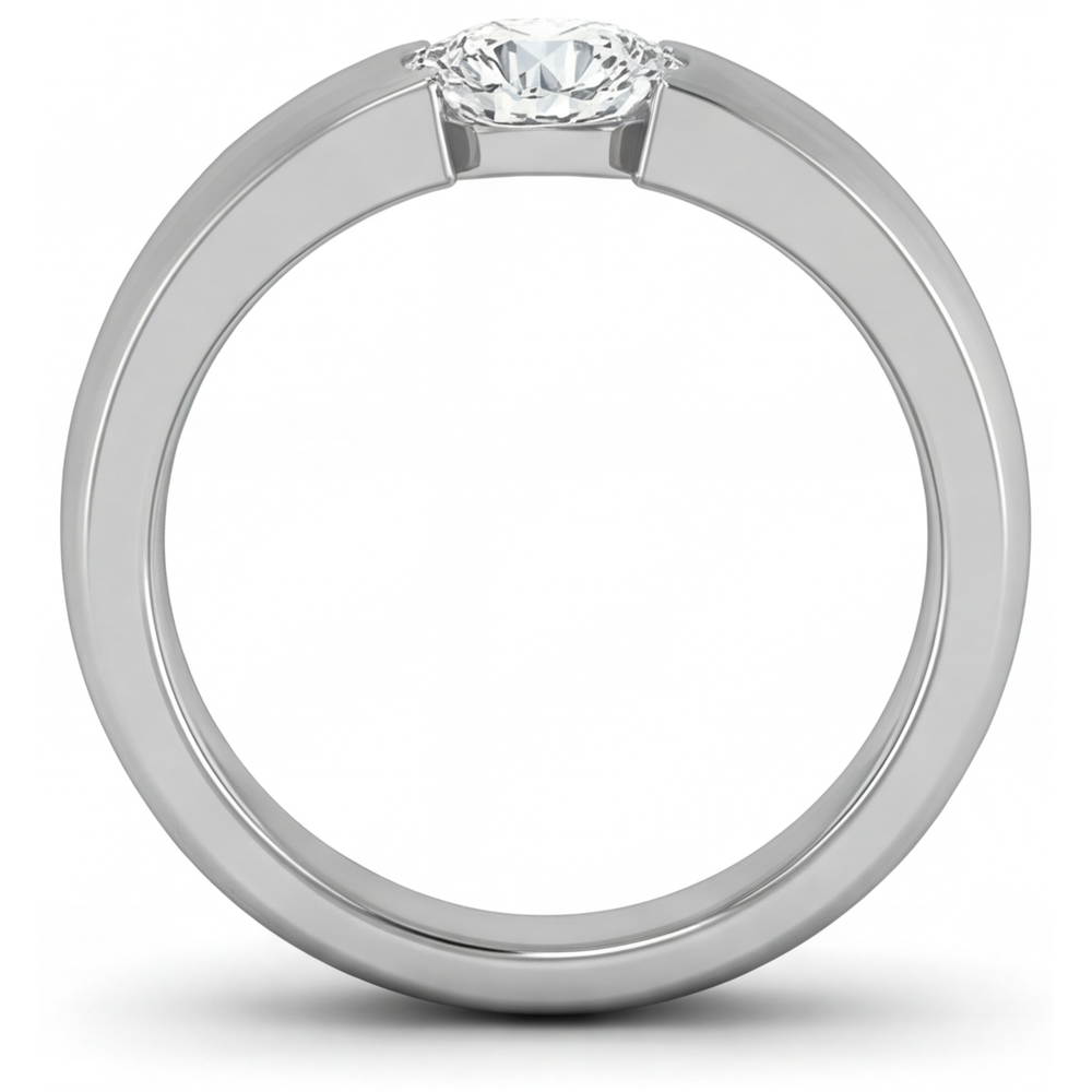 Erdgewonnener Brillant Männer-Ring – Schrägansicht