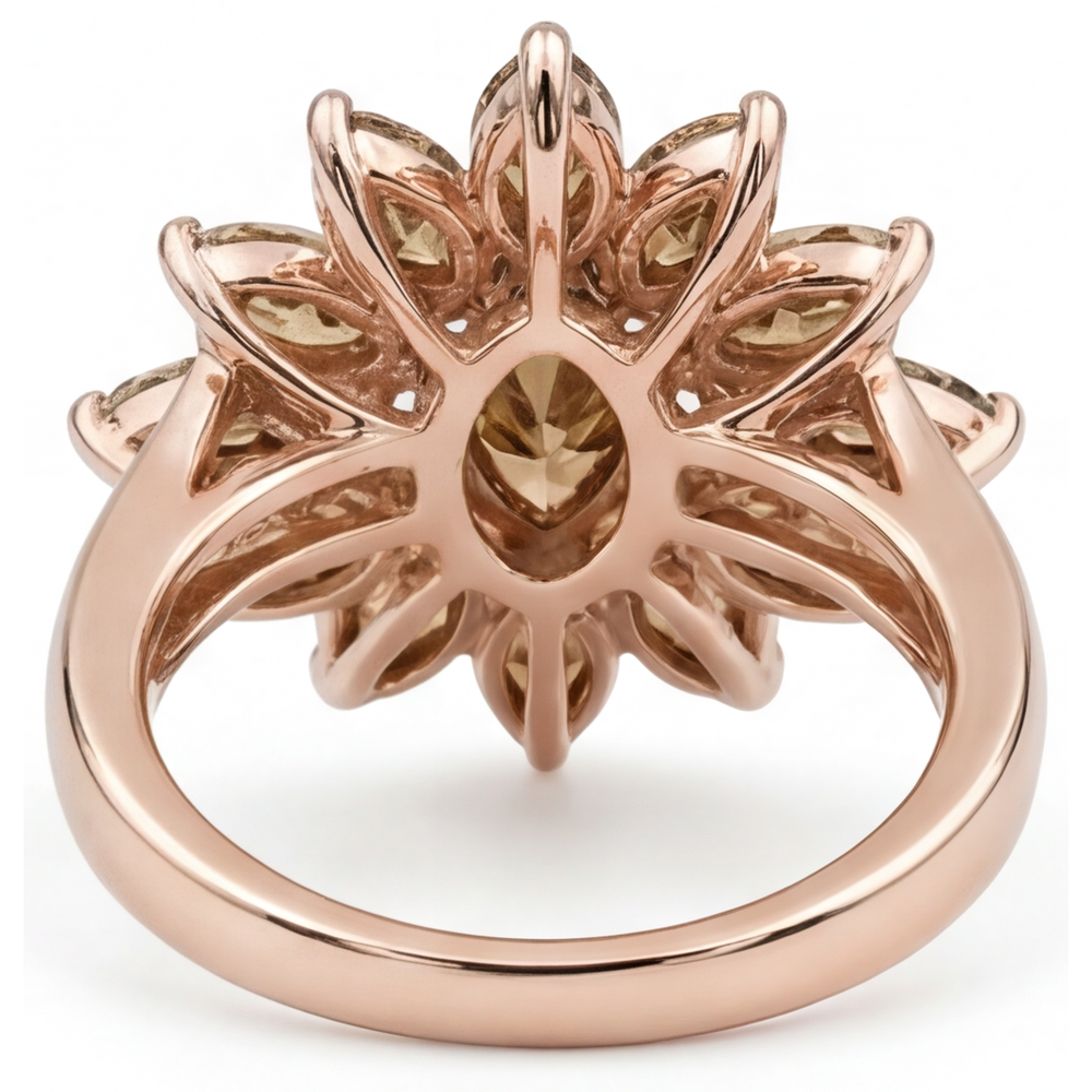 Authentischer Brillant Ring – Profilansicht