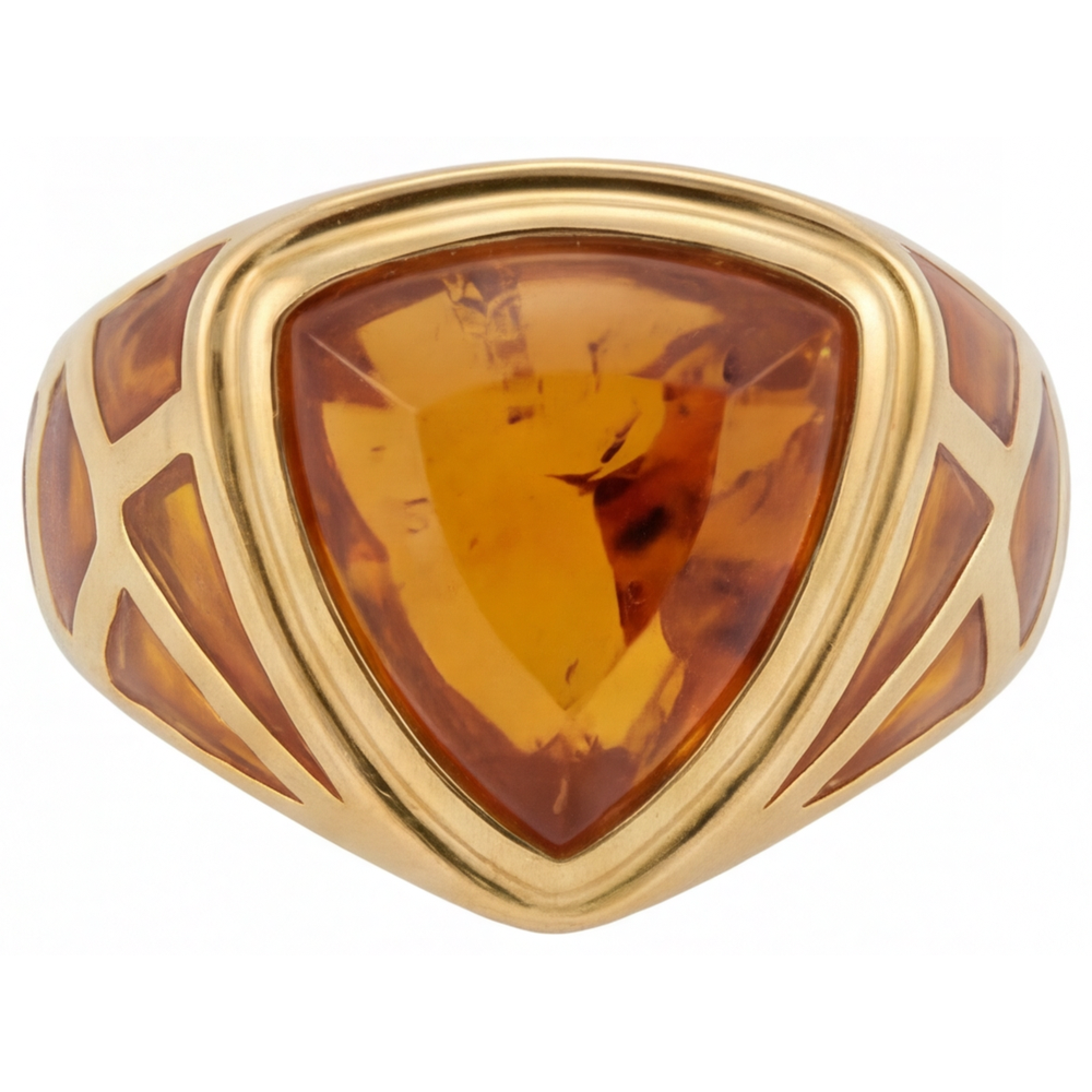 Citrin Trilliant Edelschmuck in 14K Gelbgold – Hauptansicht