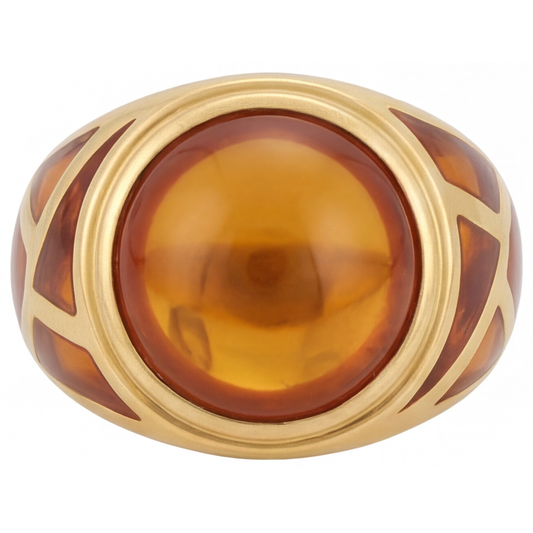Echter Citrin Schmuckstein-Ring – Hauptansicht