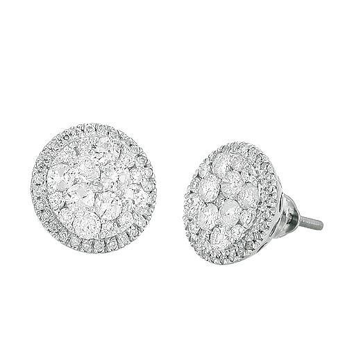 Cluster-Ohrringe Echt Diamant