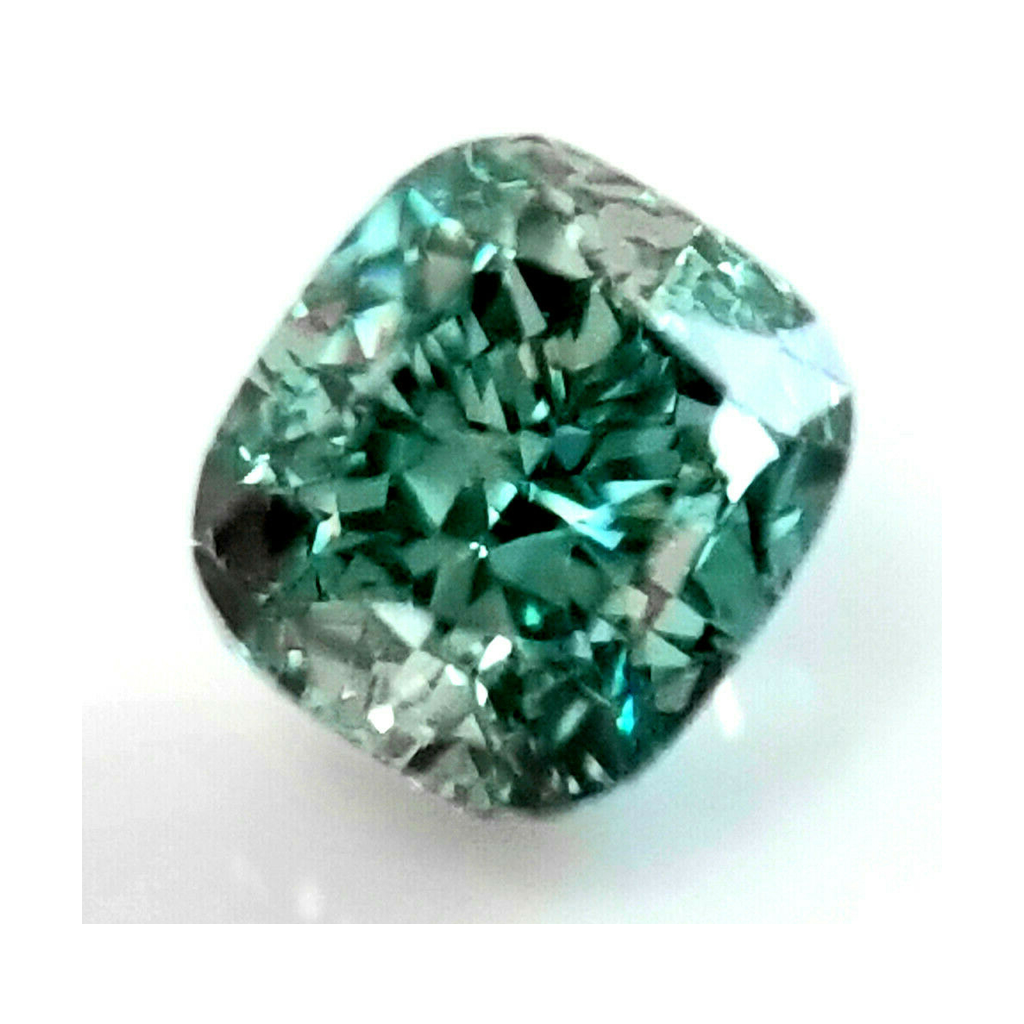 1,5 Karat Natürlicher Kissenschliff Grün Behandelter Loser Diamant