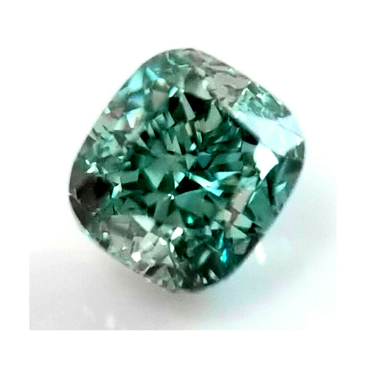 1,5 Karat Natürlicher Kissenschliff Grün Behandelter Loser Diamant