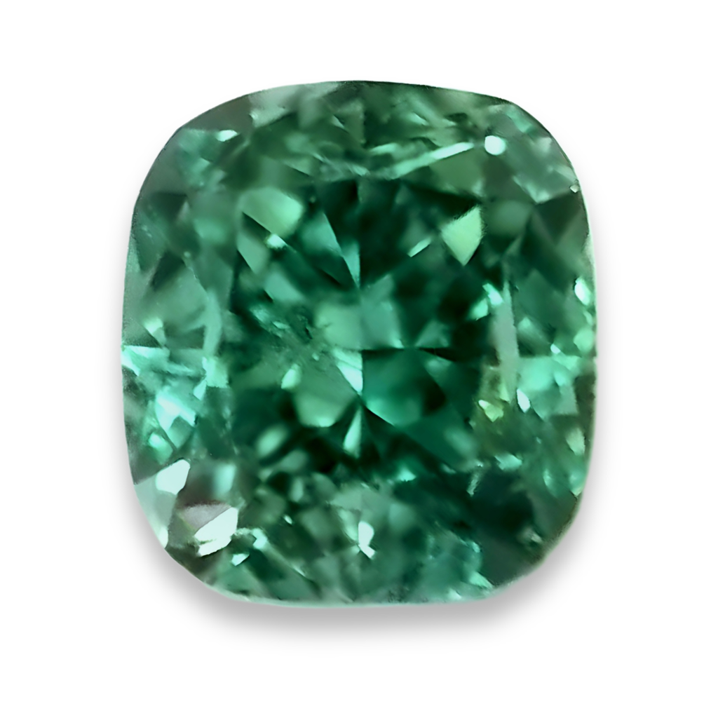 Echter Natürlicher Grüner Diamant Kissenschliff 4 Karat Lose Behandelt