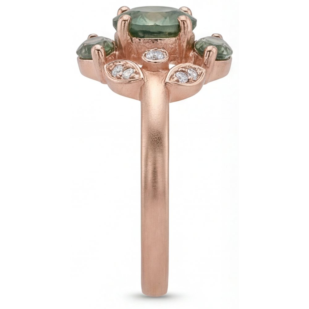 Luxuriöser Dendritic Agate Edelstein-Ring 3,25 Karat – Schrägansicht