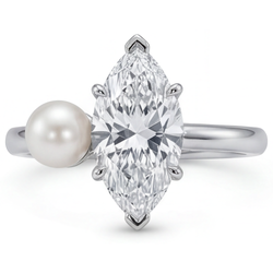 Authentischer Marquise Diamant Einzelstein-Ring – 2,5 Karat in