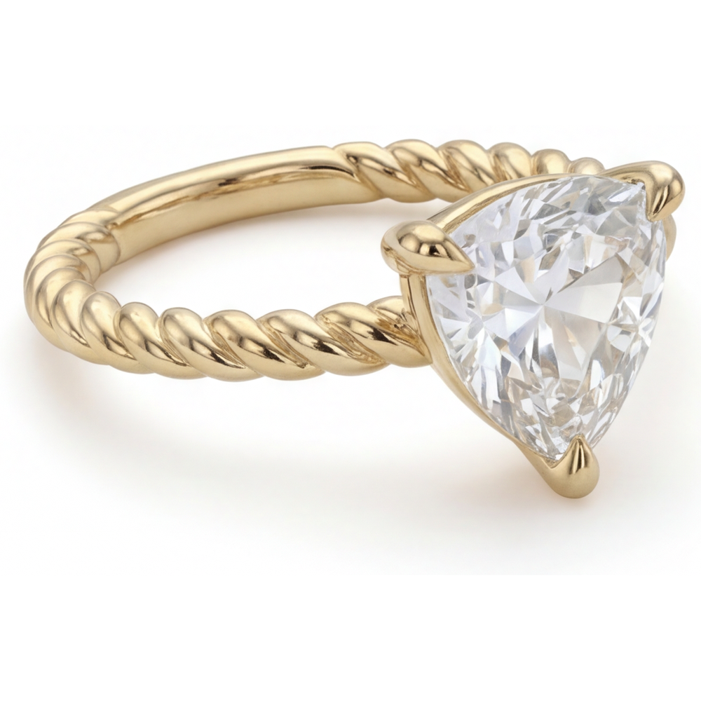 Brillanter Einzelstein-Ring 2,50 Karat – Schrägansicht