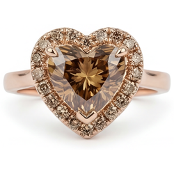 Glänzender Halo-Fassung Ring mit Wüsten-Diamant Diamant – 2,25