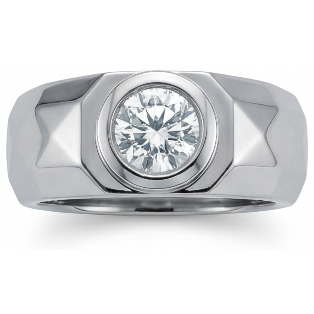 Naturreiner Diamant Männer-Ring – Hauptansicht