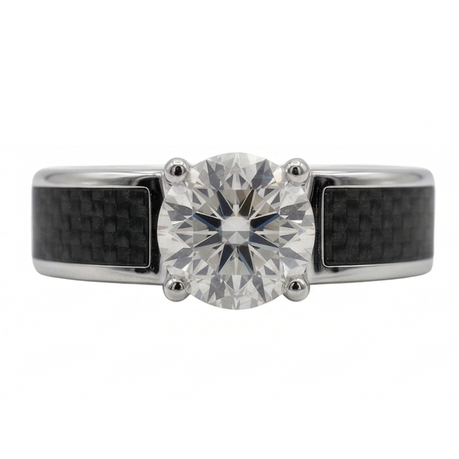 Natürlicher Diamant Männer-Ring – Hauptansicht