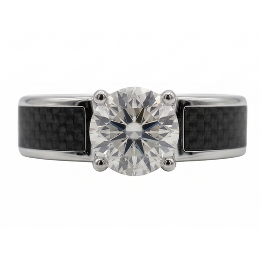 Natürlicher Diamant Männer-Ring – Hauptansicht