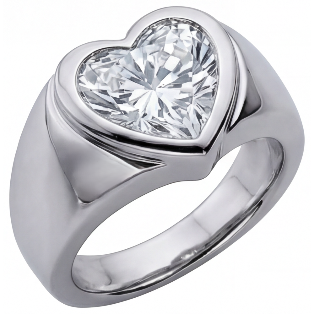 Diamant Männer-Ring – Frontansicht