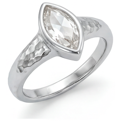 Diamant Solitär-Ring – Rosen-Schliff 1,25 Karat 14K Weißgold