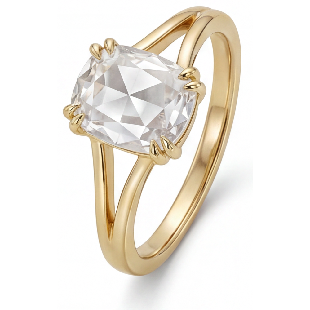 Echter Diamant Solitär-Ring – Frontansicht