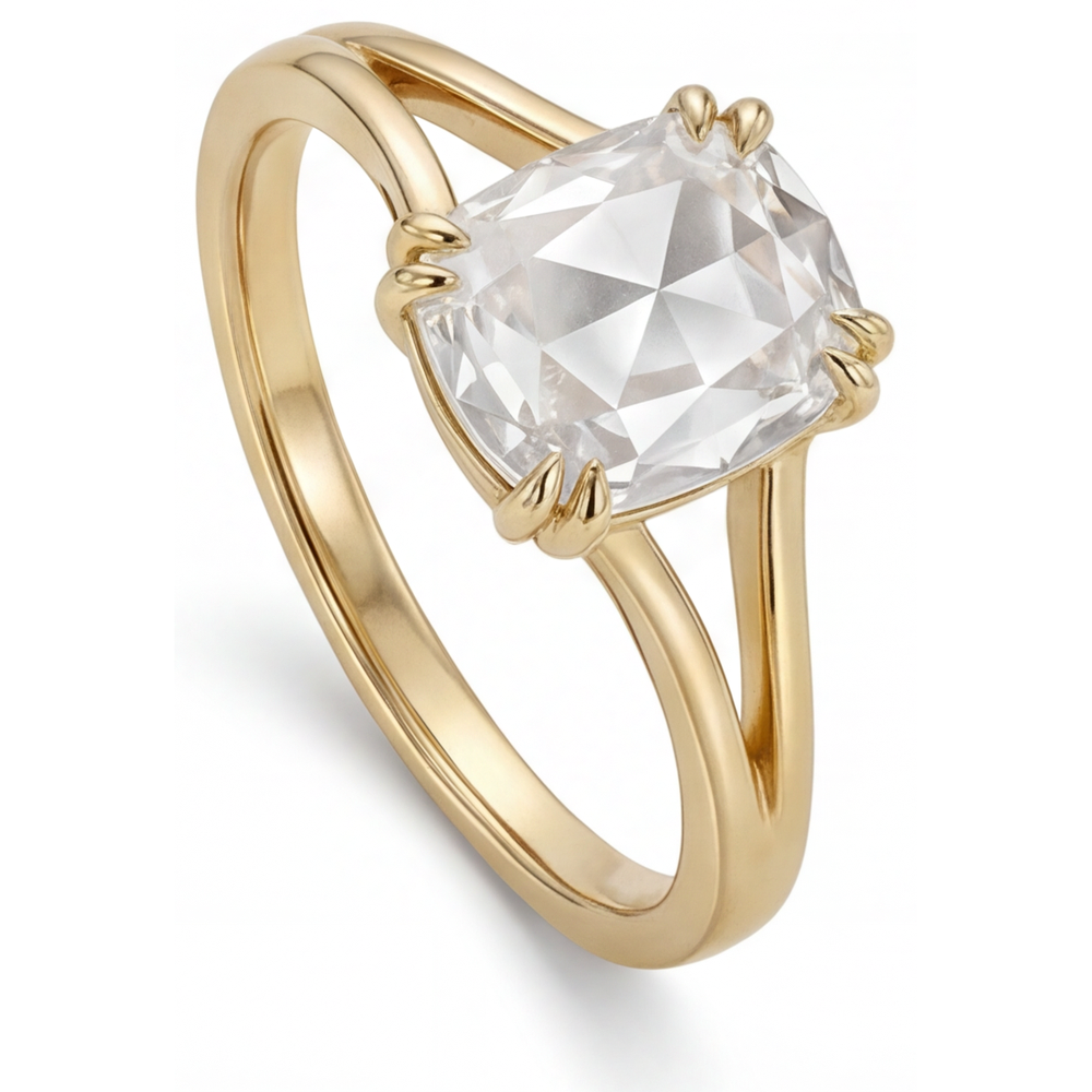 Luxuriöser Diamant Solitär-Ring 3,75 Karat – Seitenansicht