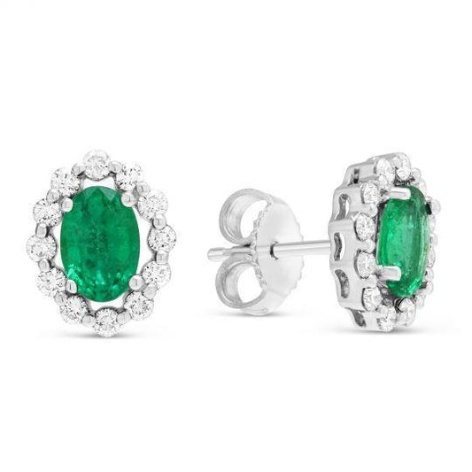 echter oval diamant 4.70Karat ohrring Vorderansicht