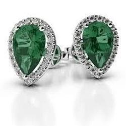 echter round diamant 11Karat ohrring Vorderansicht
