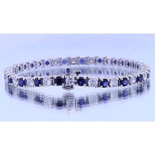 Saphir-Stein-Diamant-Armband