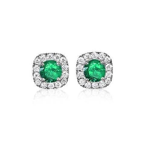 echter round diamant 7Karat ohrring Vorderansicht
