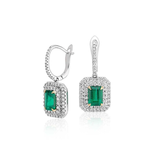 echter round diamant 6Karat ohrring Vorderansicht