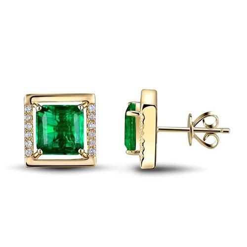 echter princess diamant 4.50Karat ohrring Vorderansicht