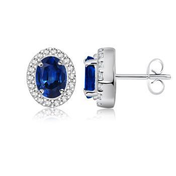 echter oval diamant 2.40Karat ohrring Vorderansicht
