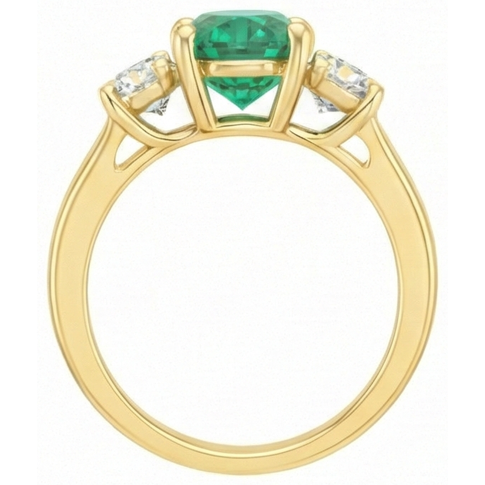 echter oval diamant 5.25Karat ring auf Weiß