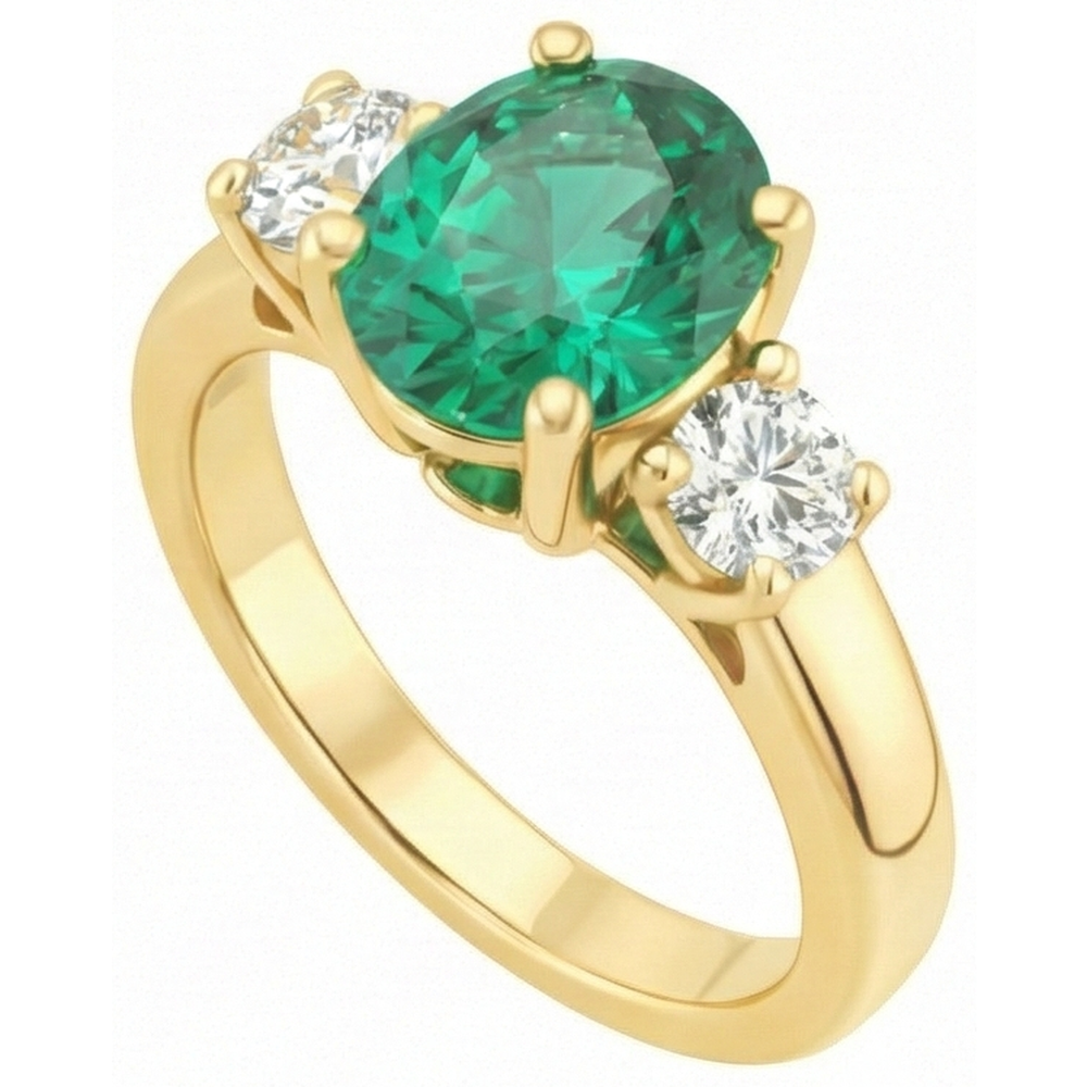 echter oval diamant 5.25Karat ring Detailansicht