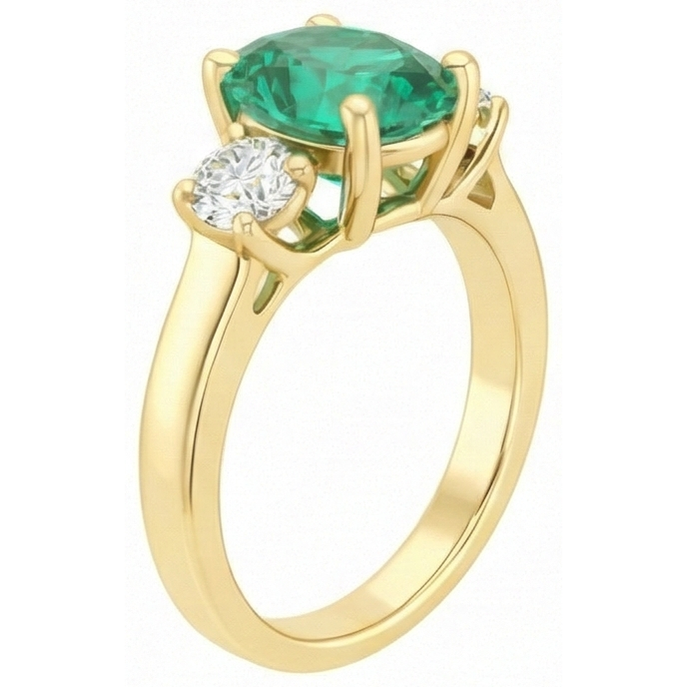 echter oval diamant 5.25Karat ring Profilansicht