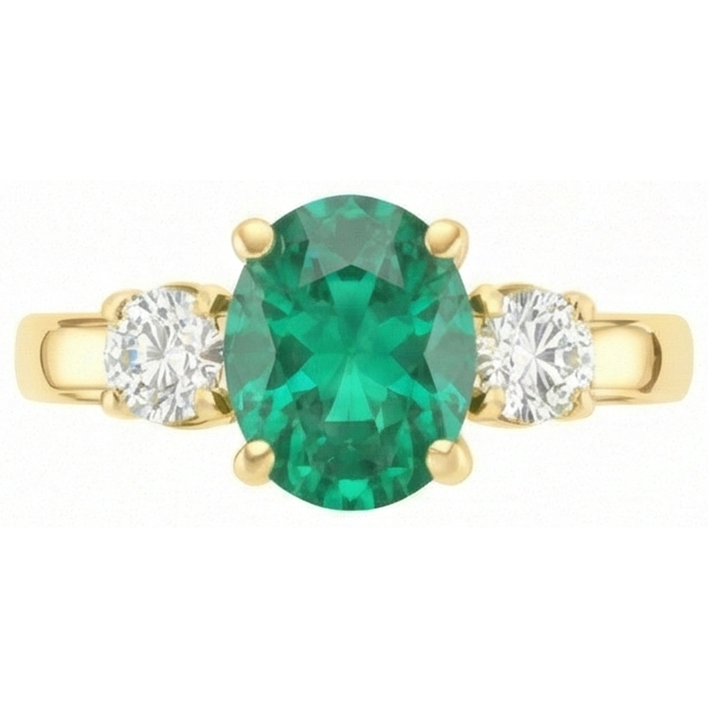echter oval diamant 5.25Karat ring Seitenansicht