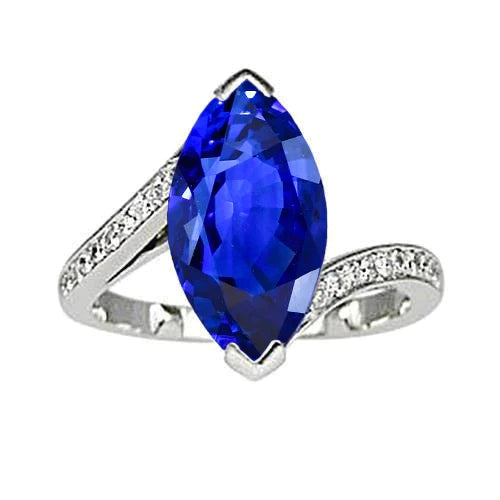 Saphir-Marquise-Ring