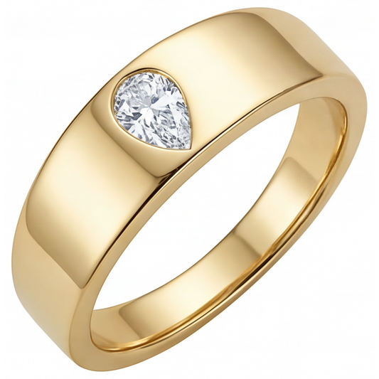 Stilvoller Edler Diamant Einzelstein-Ring 0,75 Karat – Hauptansicht