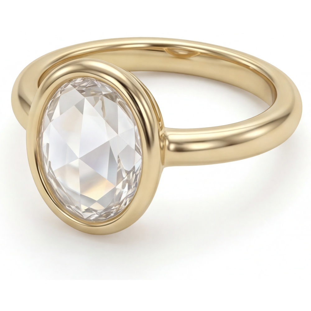 Zeitloser Einzelstein-Ring 5,0 Karat – Seitenansicht