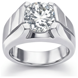 Handgefertigter Edler Diamant Herren-Ring 2 Karat von