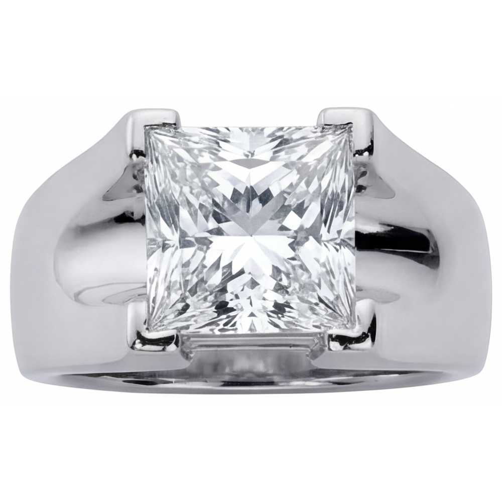 Hochwertiger Edler Diamant Herren-Ring 3 Karat – Frontansicht