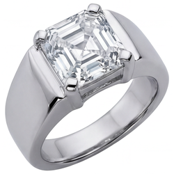 Edler Diamant IGI-Zertifiziert Herren-Ring 5 Karat in 14 Karat