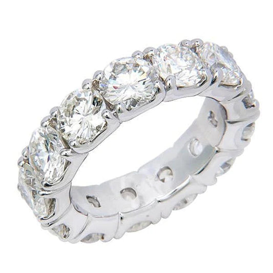 6.50 ct Runde Krappenfassung Natürliche Diamant Eternity Band Damen Goldschmuck
