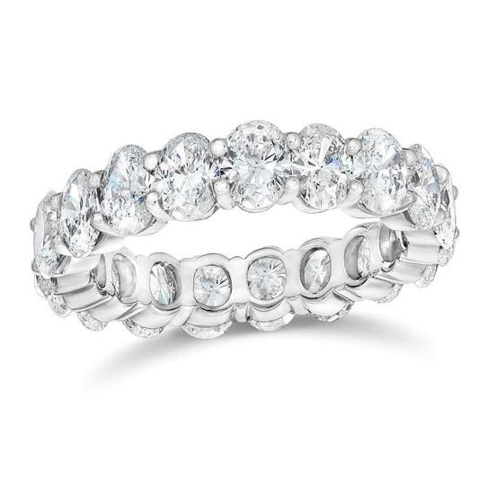9.50 Karat Ovalschliff Echte Diamant Gold Schmuck Ewigkeit Band Damen