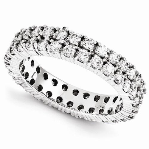 Natürliche Diamant Ewigkeit Band Doppelreihig 2.80 Karat Damen Schmuck Neu