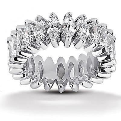 Natürliche Diamanten Marquise Cut Ewigkeit Band 4.60 Ct Schmuck Neu