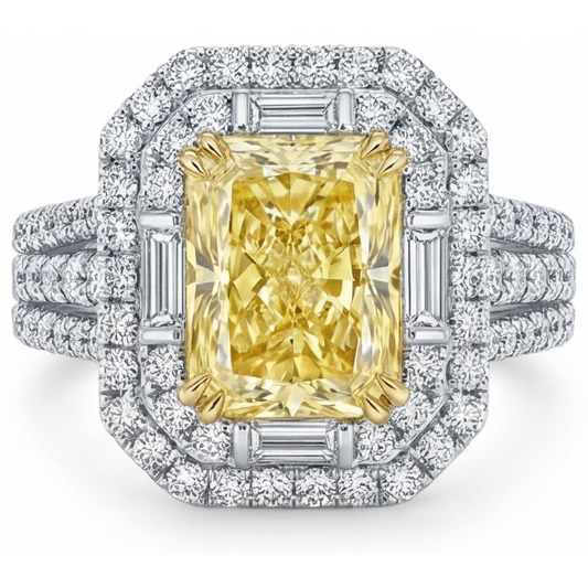 Zeitloser Halo-Fassung Ring 2,5 Karat – Hauptansicht