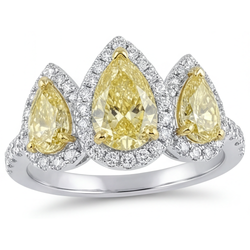 Strahlender VVS Fancy Gelber Diamant Ring – 1,5 Karat