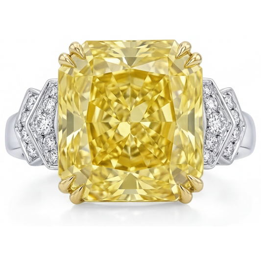Luxuriöser Fancy Gelber Diamant Schmuck-Ring 0,75 Karat – Hauptansicht