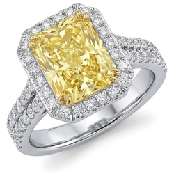 Feiner VVS Fancy Gelber Diamant Schmuck-Ring – 2 Karat 14 Karat