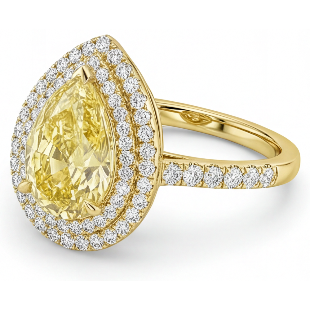 Hochwertiger Schmuck-Ring 2 Karat – Seitenansicht