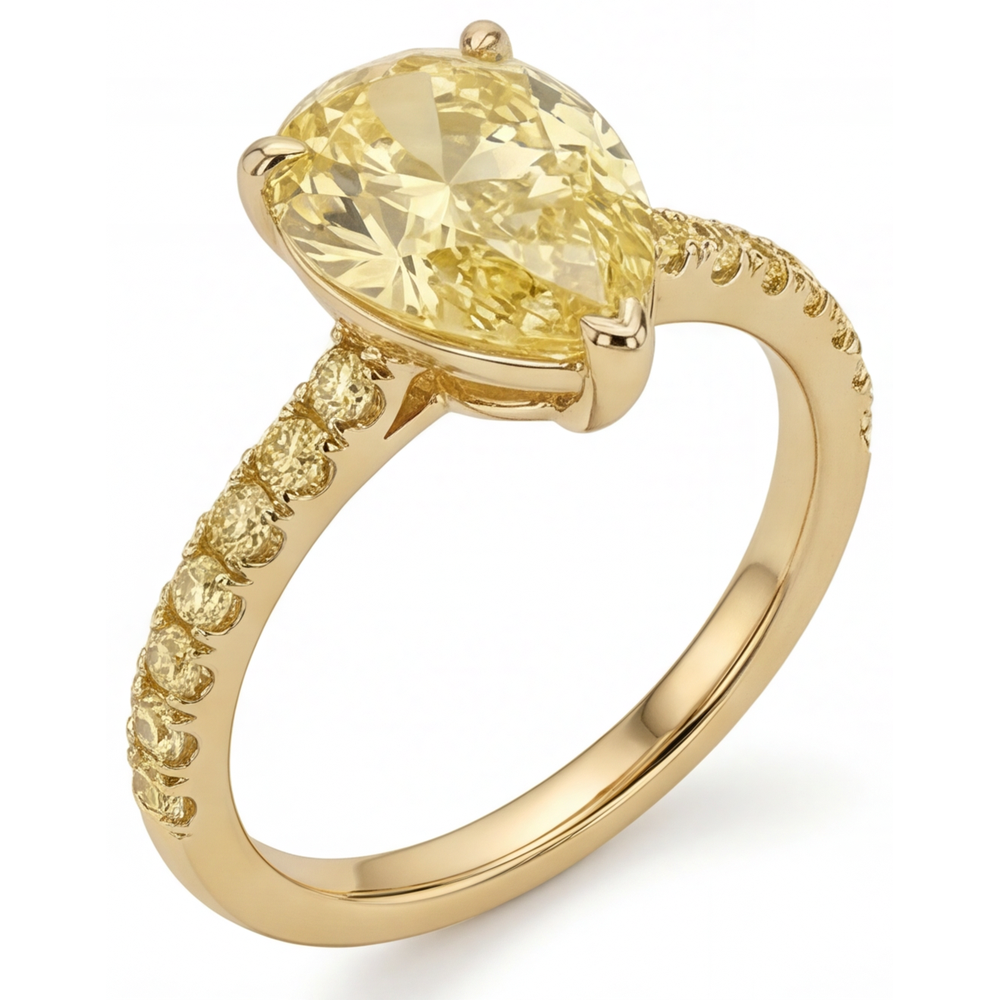 Zeitloser Schmuck-Ring 3 Karat – Seitenansicht