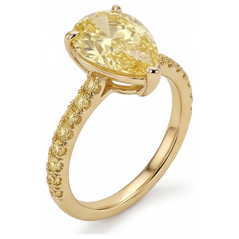 Zeitloser Schmuck-Ring 3 Karat – Profilansicht