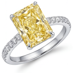 Brillanter VVS Reinheit Fancy Gelber Diamant Schmuck-Ring – 3
